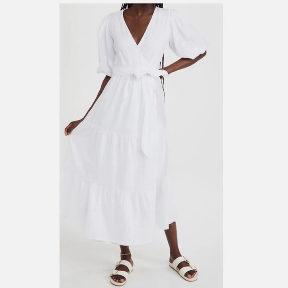 Faithfull the Brand Edie Wrap Dress, White
